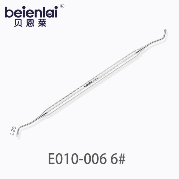 Benlai Dental Spoon Excavator E010-006 BJS 6#, Double End, 5.5 Octagonal Handle